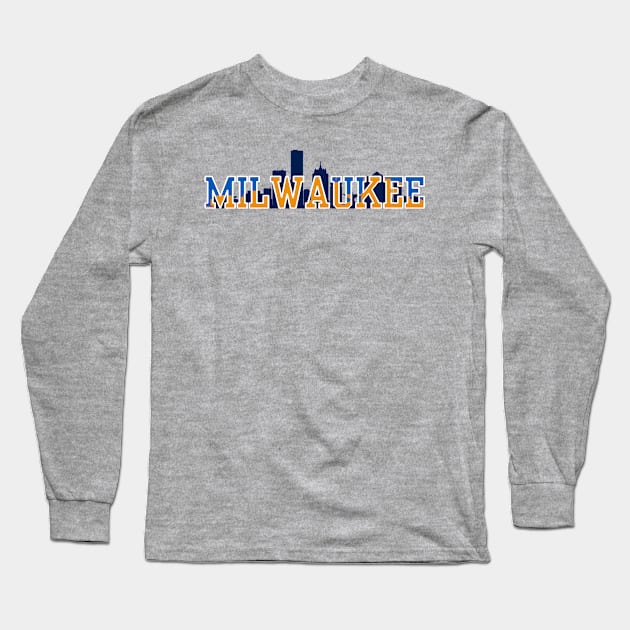 Milwaukee Skyline Long Sleeve T-Shirt by zsonn